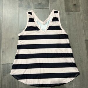 Black & tan stripe tank